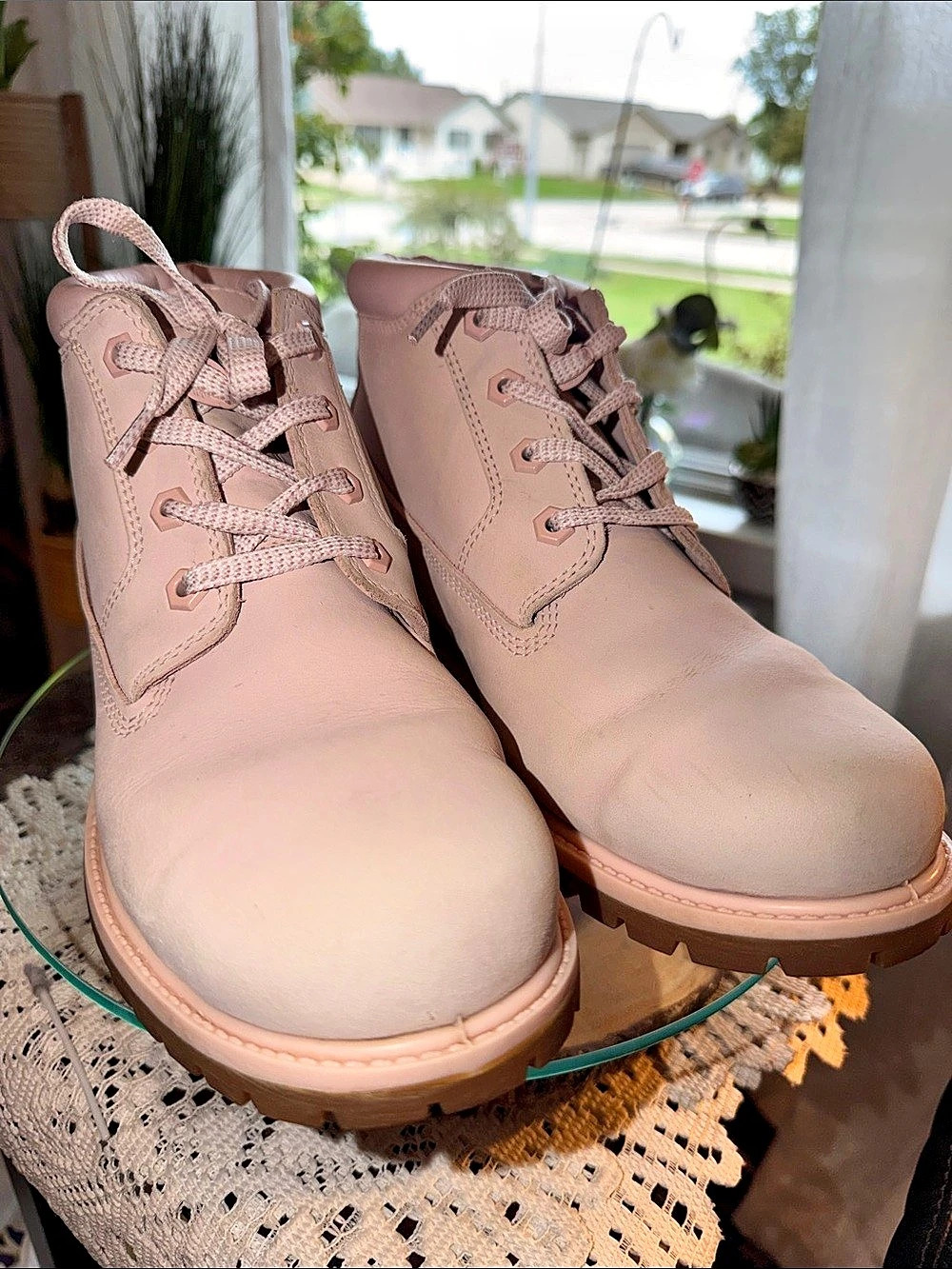 Timberland Nellie Chukka Double Waterproof Pink Nubuck Boots Women’s 11